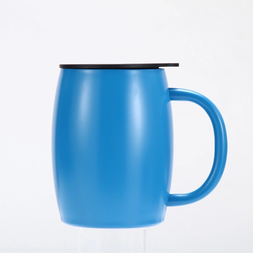 Custom 14 oz Double Wall Coffee Cups With Lid & Handle 2