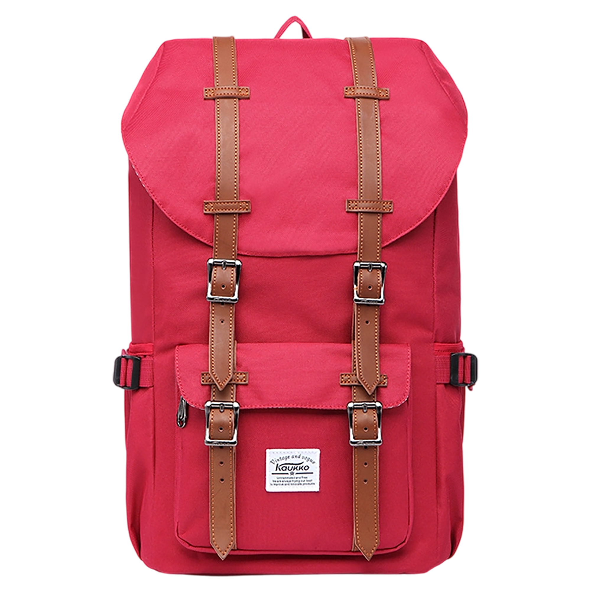 Eco Fabric Laptop Backpack With Drawcord Closure And Dual Bottle Pockets 8