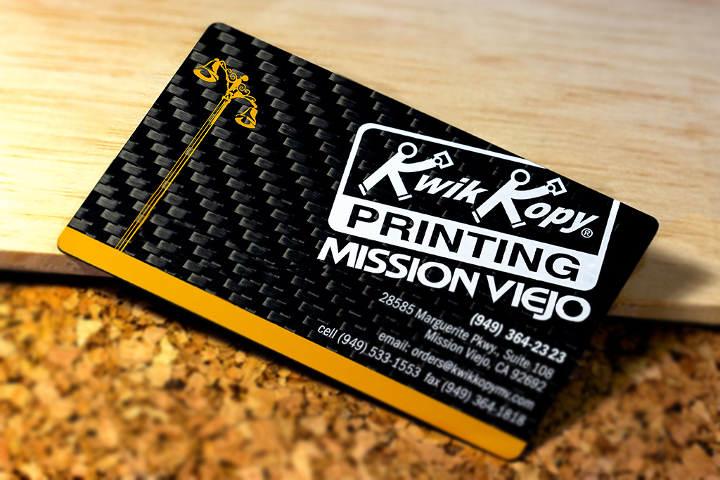 Carbon Fiber Business Cards, custom desk accessory with logo imprint 4