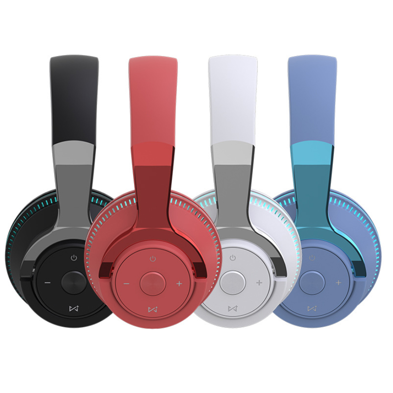 Headworn Bluetooth earphones with LED breathing light 4