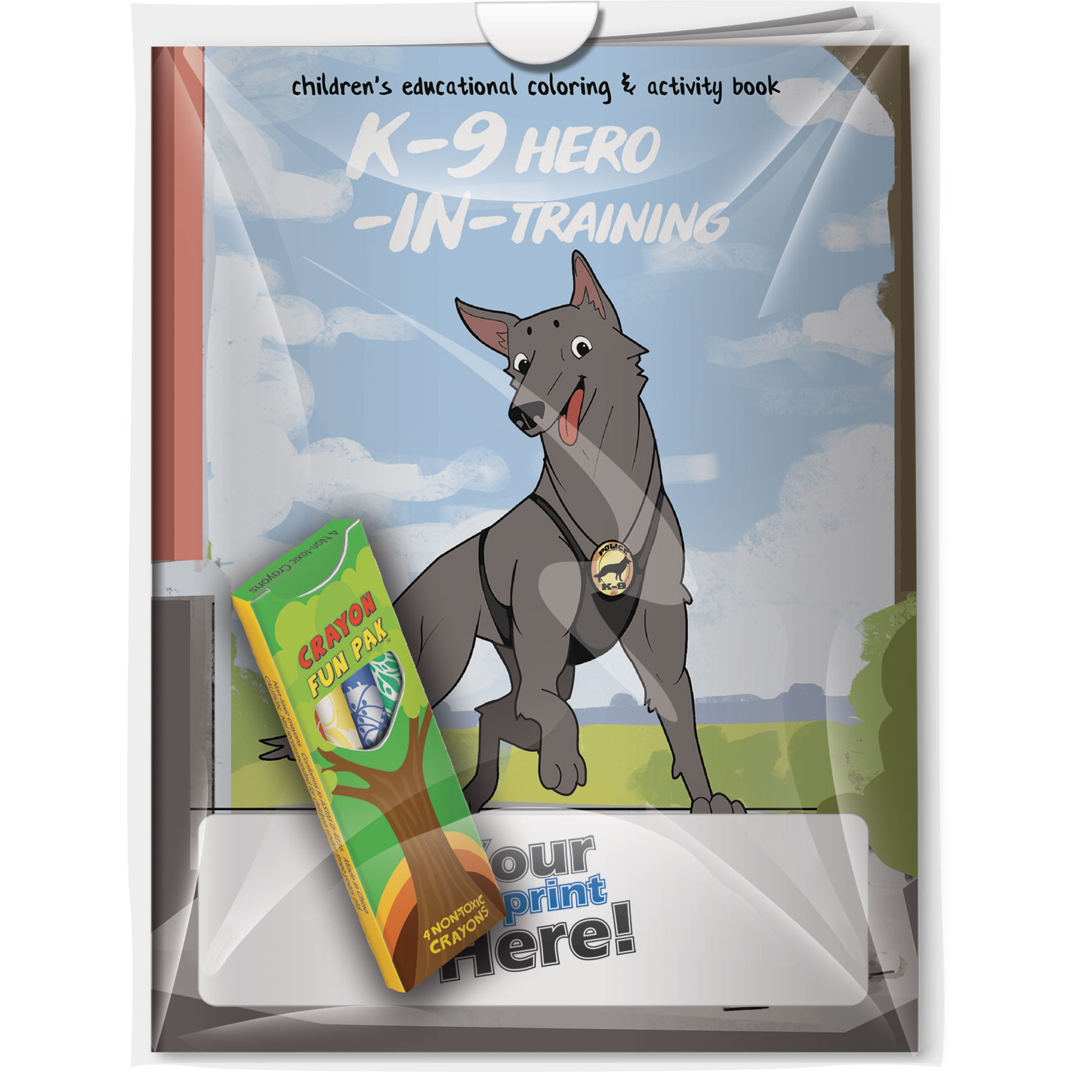 Combo Pack - CB1104 Coloring Book & 4-Pack of Crayons in a Poly Bag 2