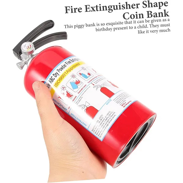 Fire Extinguisher Piggy Coin Money Bank 6