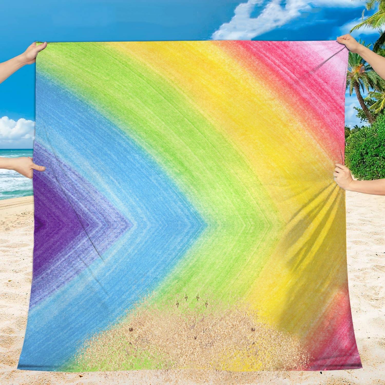 Microfber Sand Free Bohemian Beach Blanket Mat 4