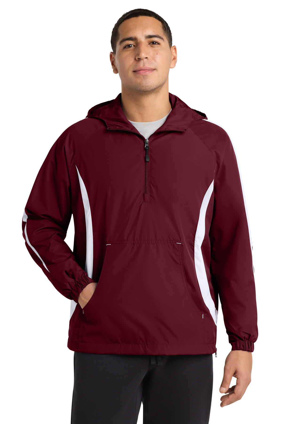 Sport-Tek Colorblock Raglan Anorak. JST63 14