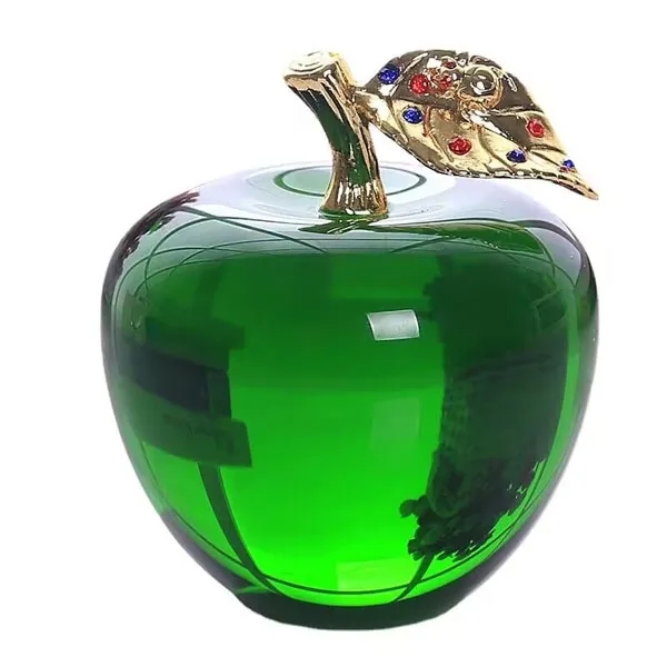 Christmas Crystal Red Apple Paperweight 2