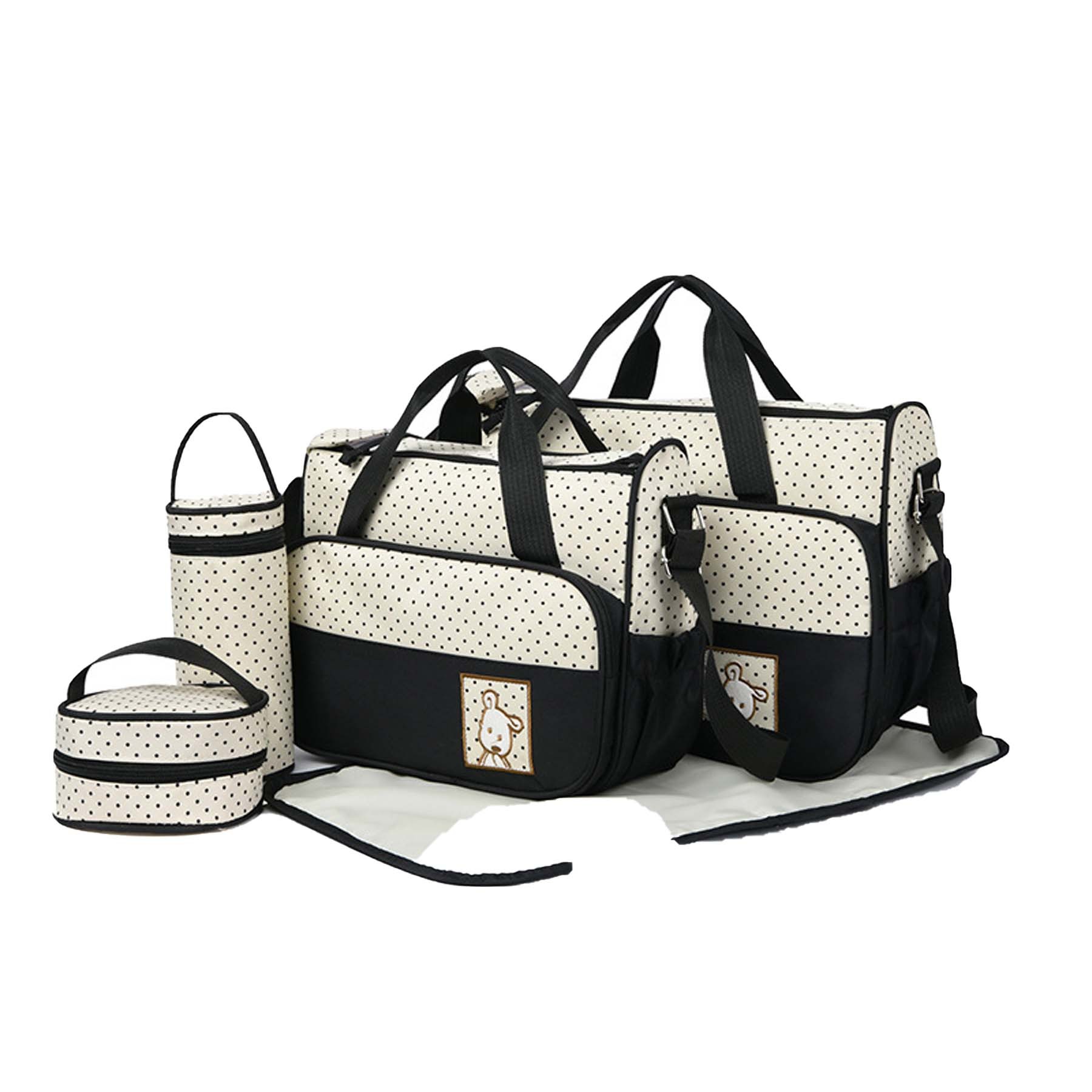 Five Piece Single Shoulder Diaper Bag Set 7