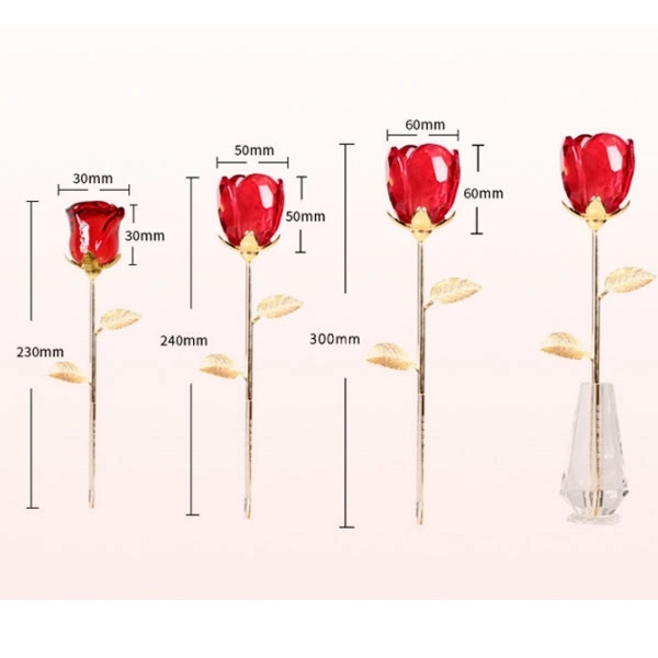 Crystal Rose Flower with Vase Wedding Favors 14