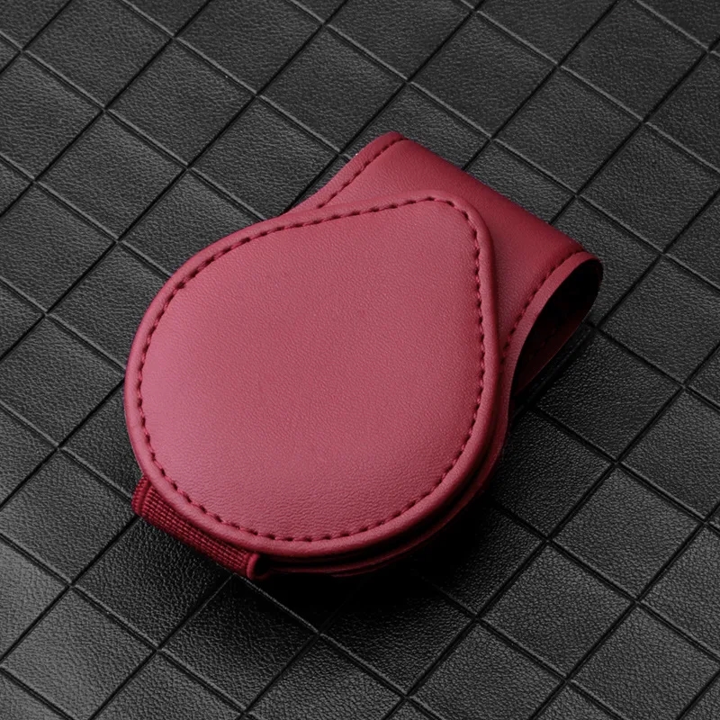 PU Leather Car Sunglasses Holder Clip 8