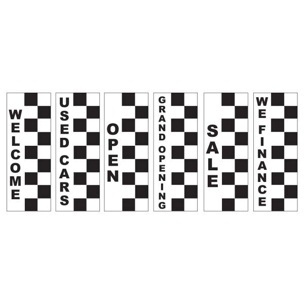 8' x 28" Checkered Message Flags 2
