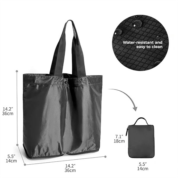 Lightweight Waterproof Foldable Shopping Bag, custom tote bag with logo imprint 2