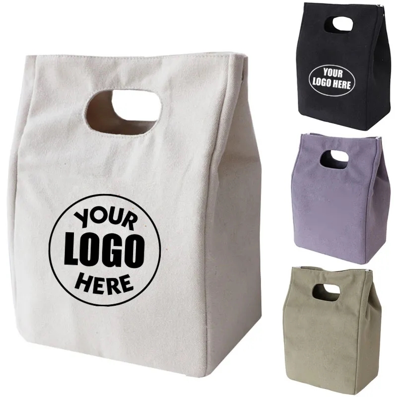 Insulated Canvas Lunch Cooler Bag 3
