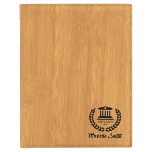 Laserable Leatherette Small Portfolio With Notepad 14