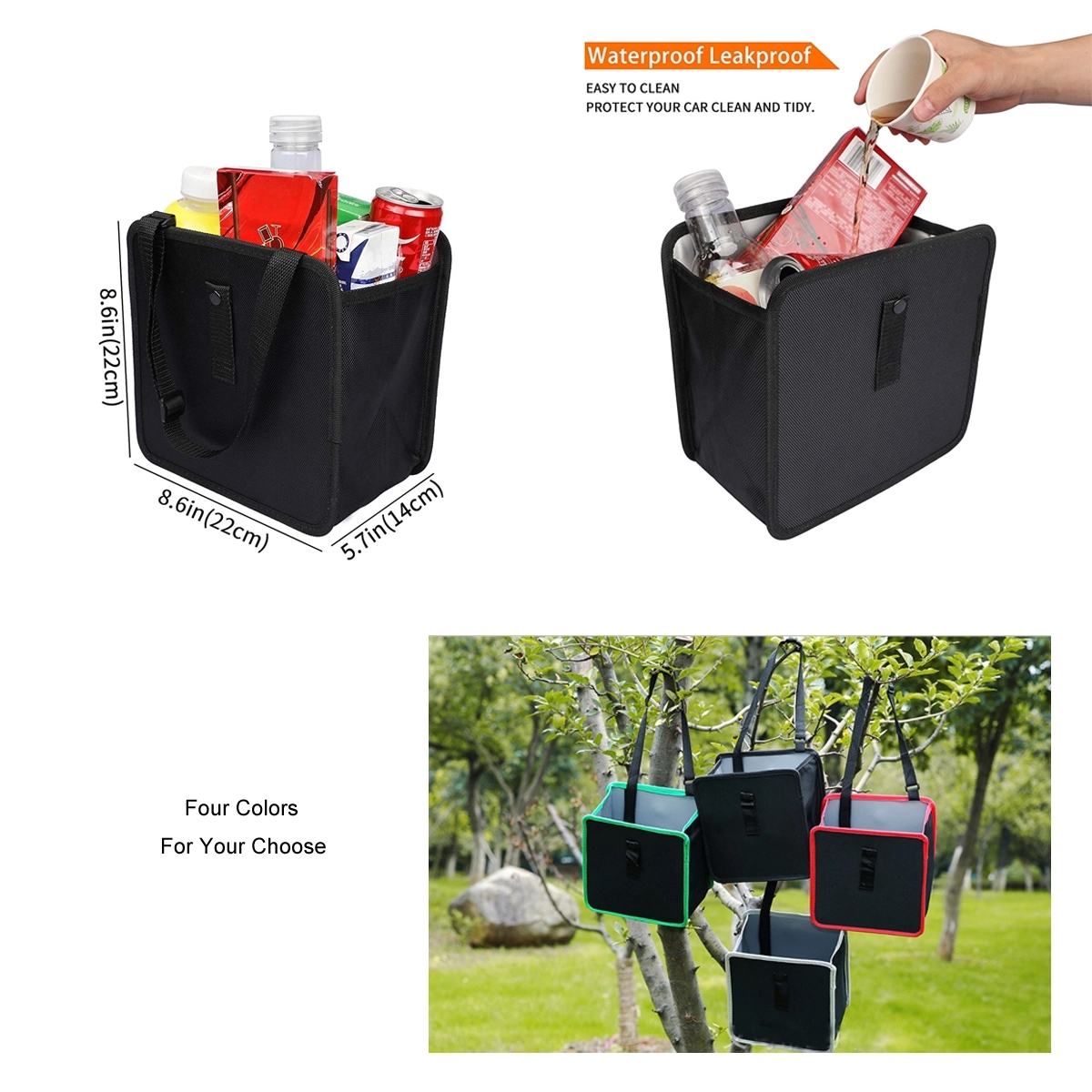 Premium Waterproof Hanging Car Trash Bag 2