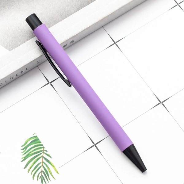 SOFT RUBBER CLICK METAL BALLPOINT PEN 6