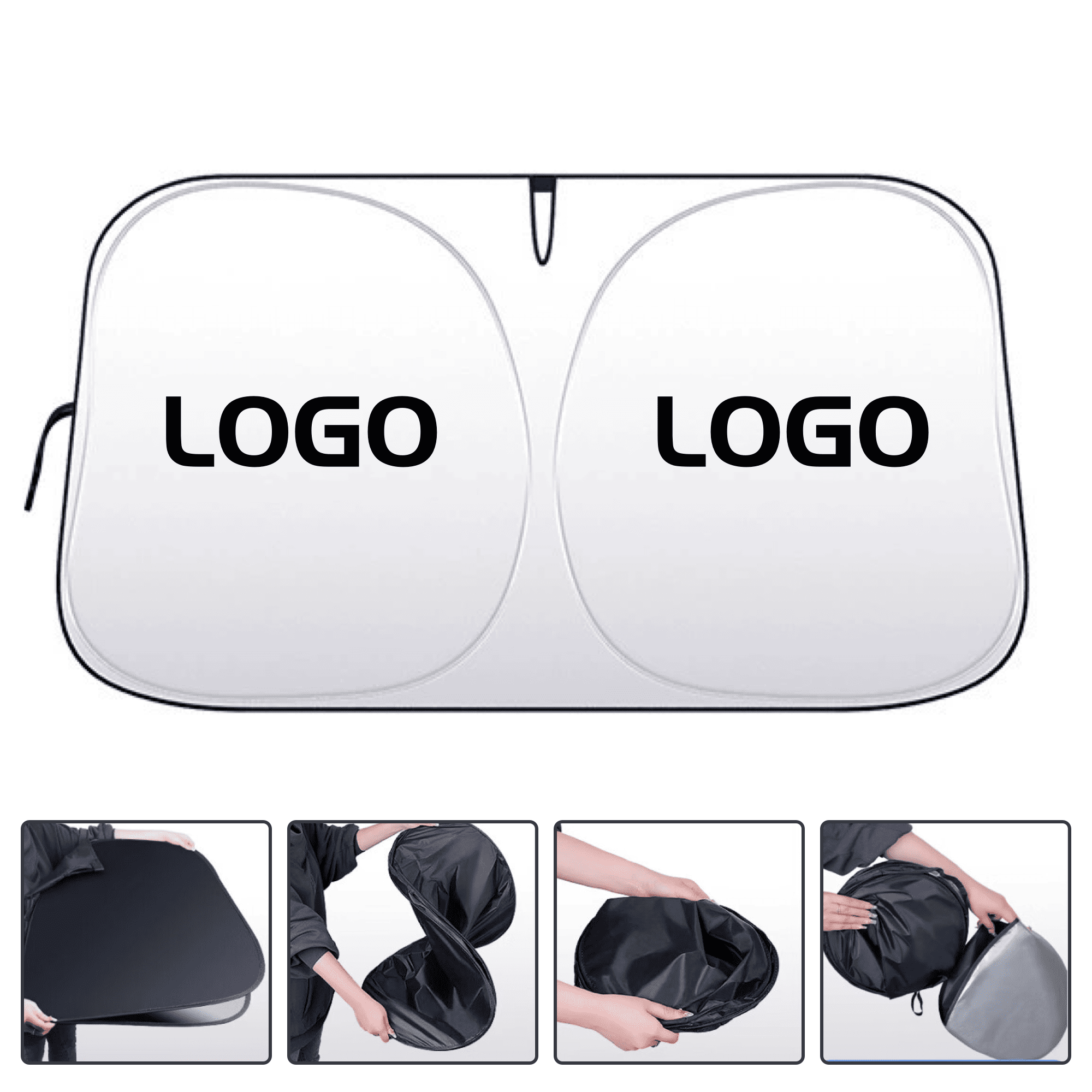 Premium Car Titanium Silver Sun Shade 1