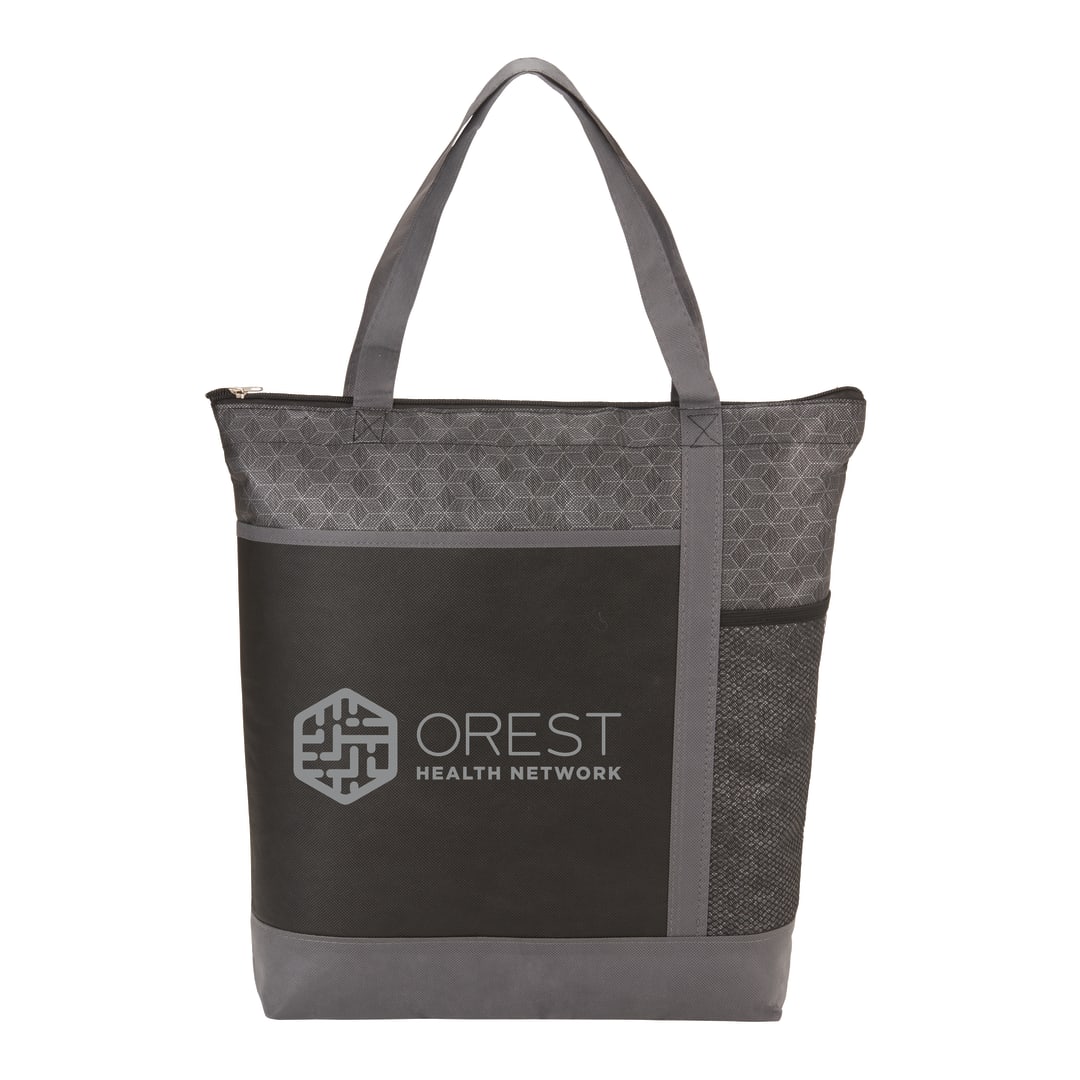 Chrome Non-Woven Zipper Convention Tote 2