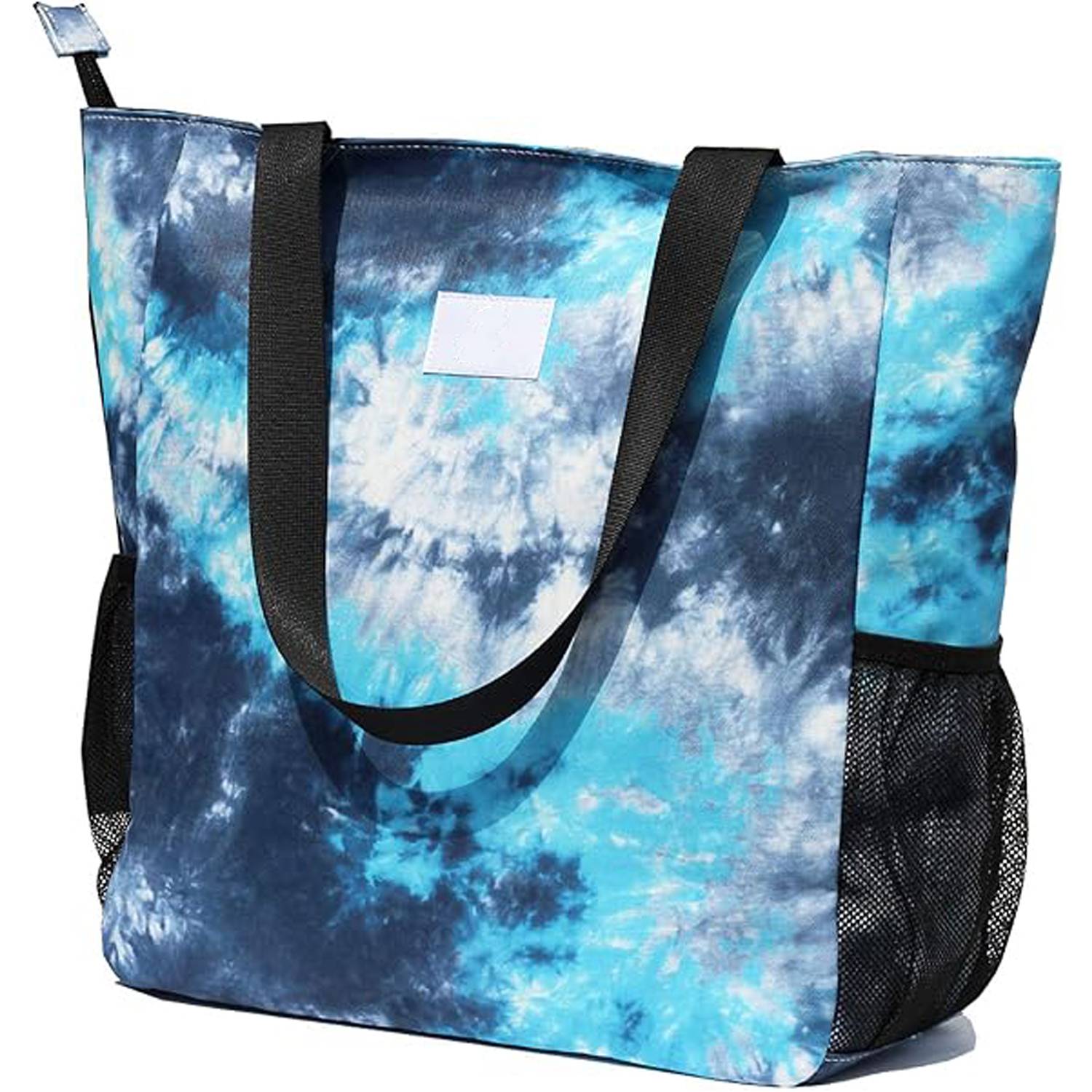 20L Waterproof Oxford Floral Tote Bag w/ Pockets for Travel 6