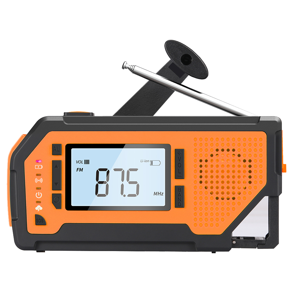 ResQ Emergency Weather Alert Radio – AM/FM/NOAA, 2000mAh Power Bank, Solar & Hand Crank 45