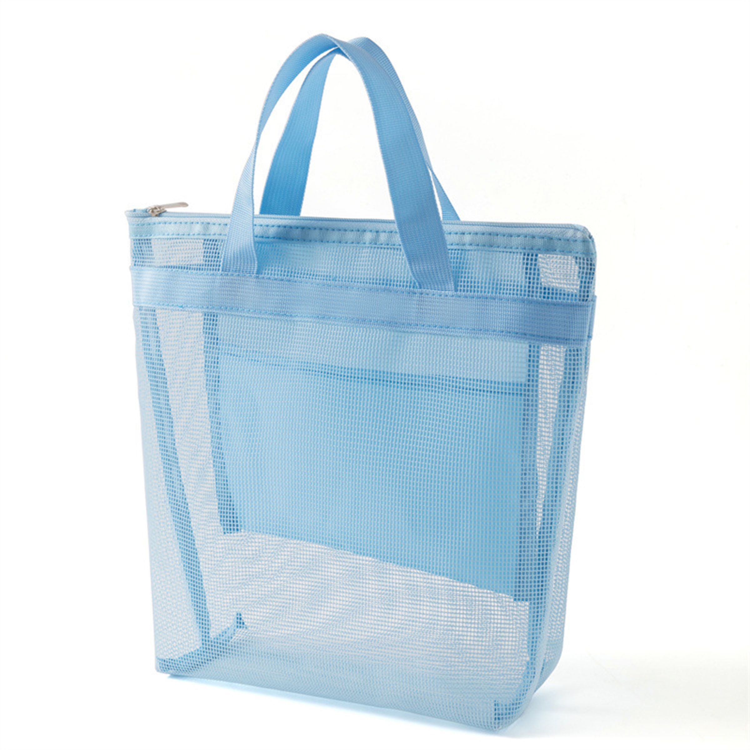 Oxford Portable Grid Beach Tote Bag, custom tote bag with logo imprint 7
