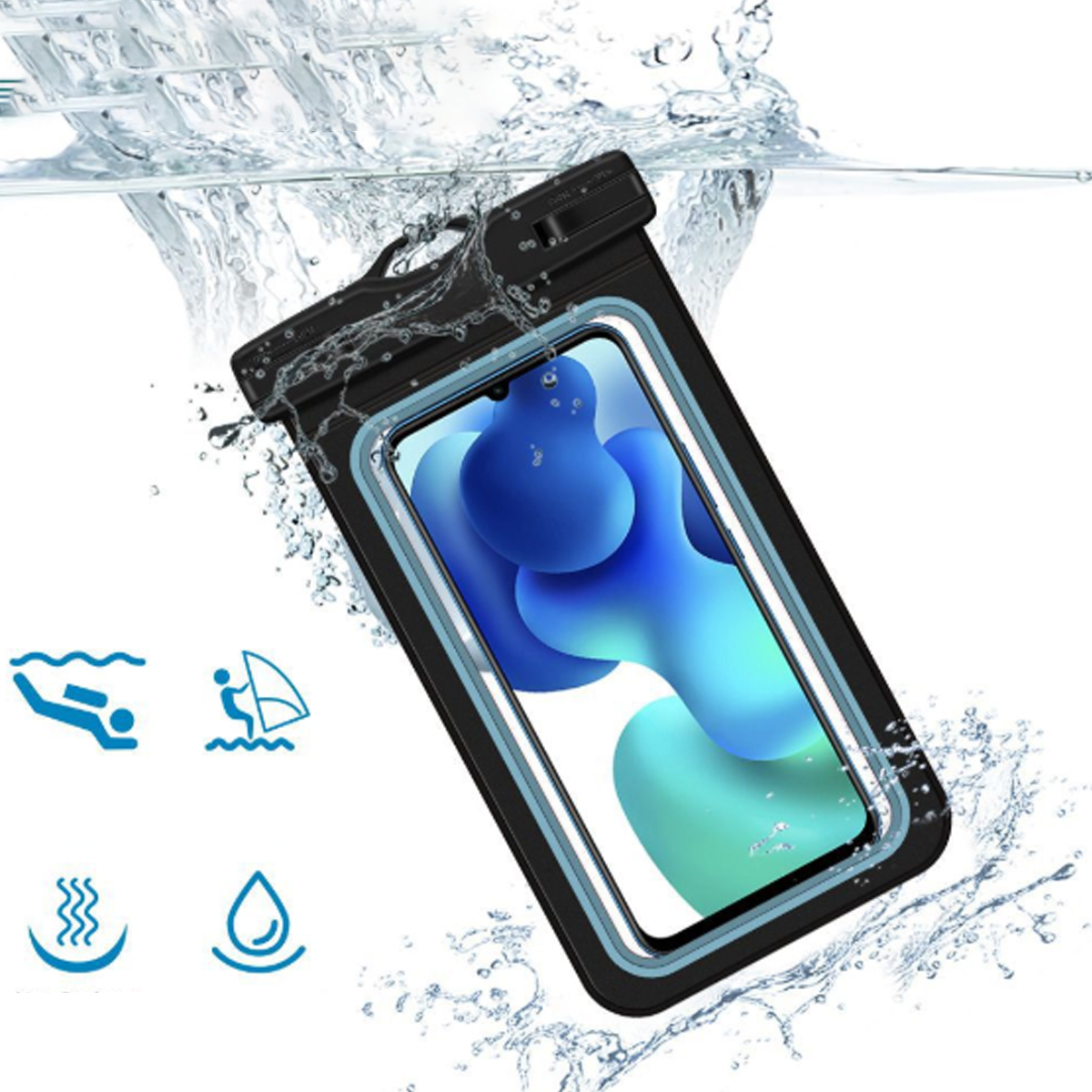 Waterproof Phone Pouch with Lanyard and Touchscreen Window 6
