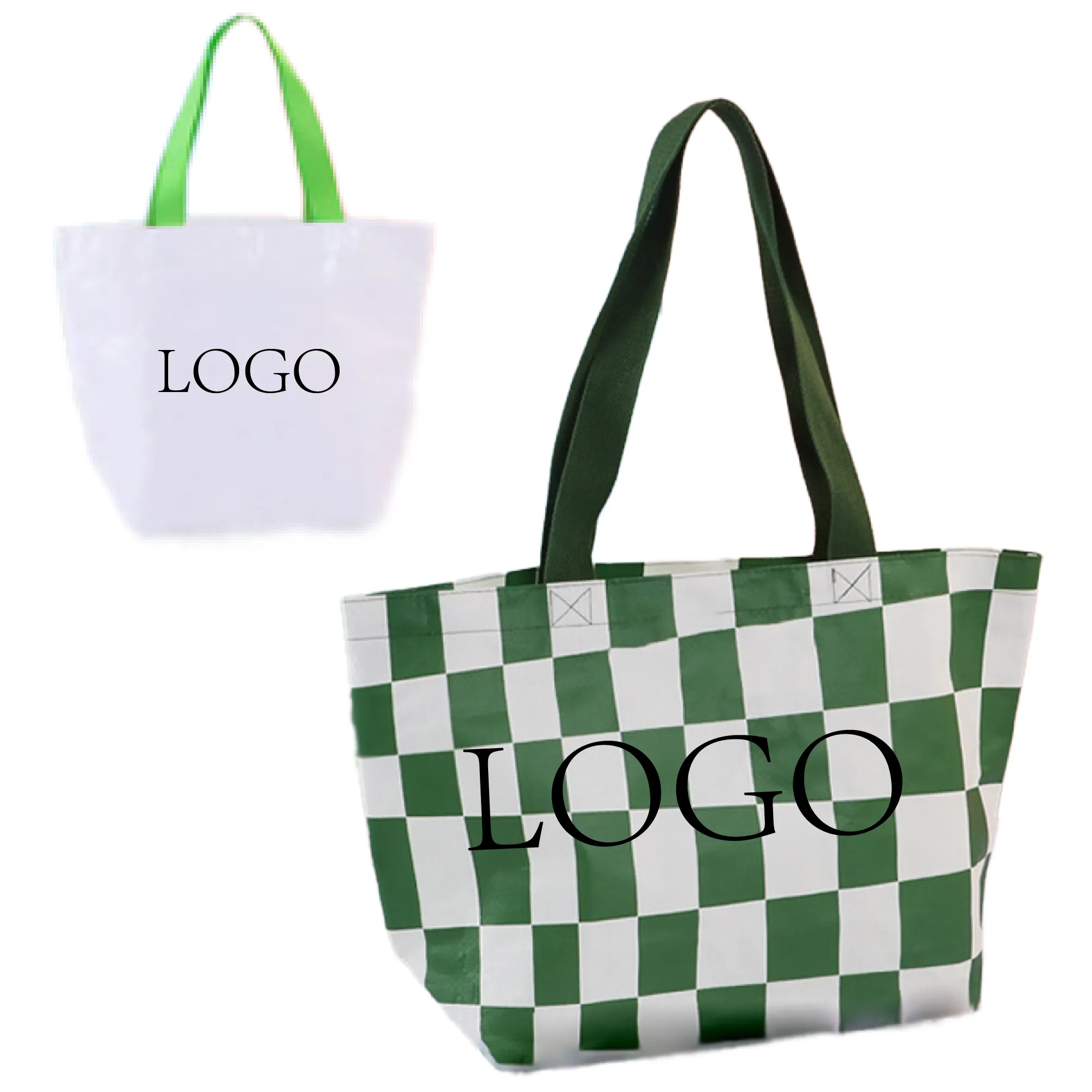PP Hand Woven Bag, custom tote bag with logo imprint 3