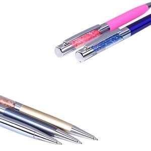 Plated Metal Color Pen With Crystal 10