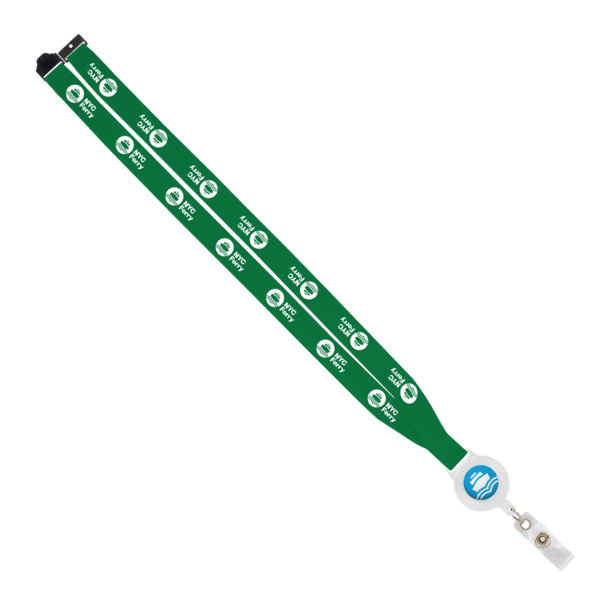 IMPORT 3/4" Polyester Lanyard with Retractable Badge Reel and IPH7 back of neck convenience release. 68