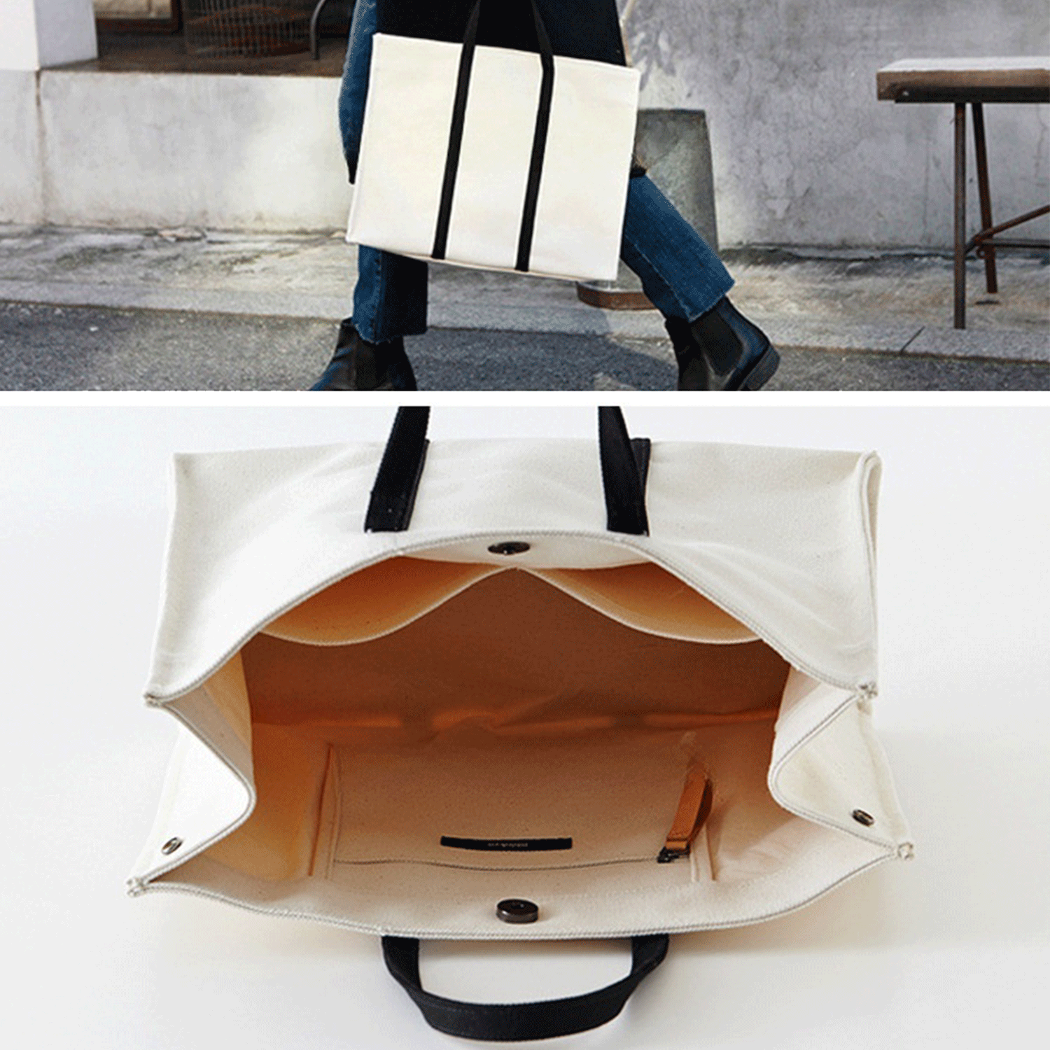 Eco-friendly spacious daily use Cotton Canvas Tote Handbag, custom tote bag with logo imprint 14
