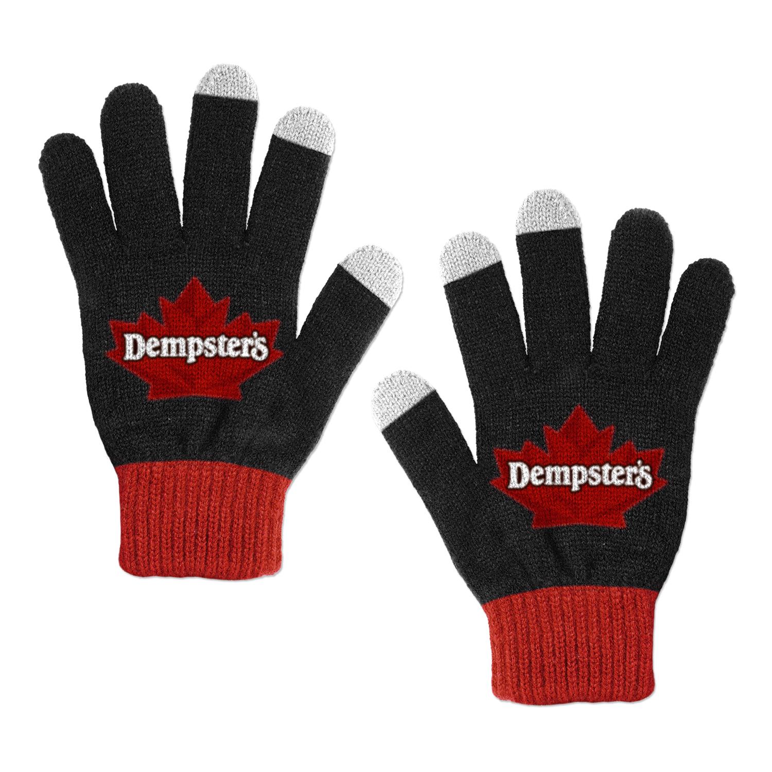 Knitted Custom Jacquard Touchscreen Gloves 2