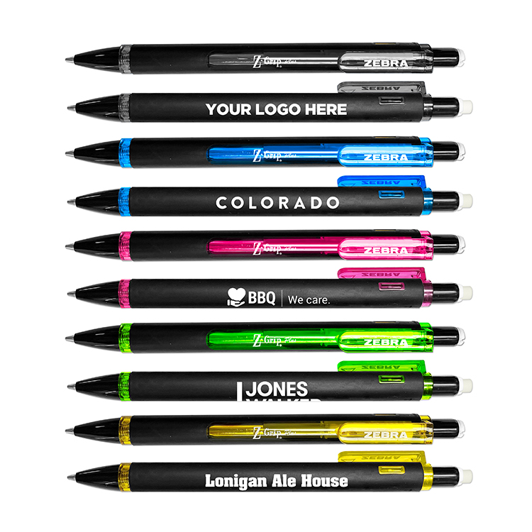 Zebra Z-Grip Plus Rubberized, Refillable Mechanical Pencil with Eraser & Shake Advance Technology
