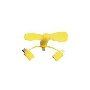 3 In 1 Mini Fan For Smart Phone Portable USB And USB C Compatible 8