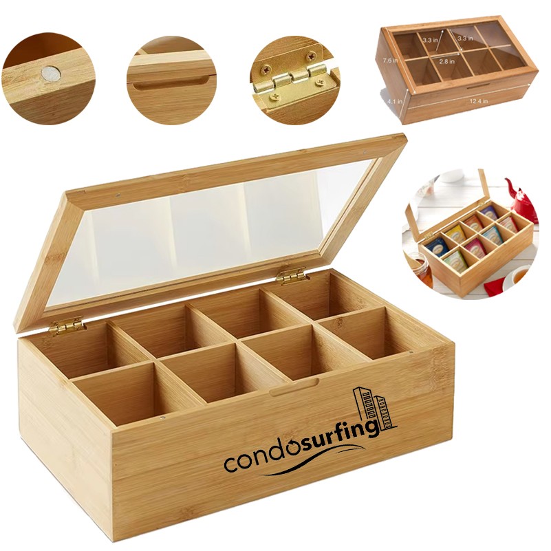 Bamboo Tea Storage Box 2