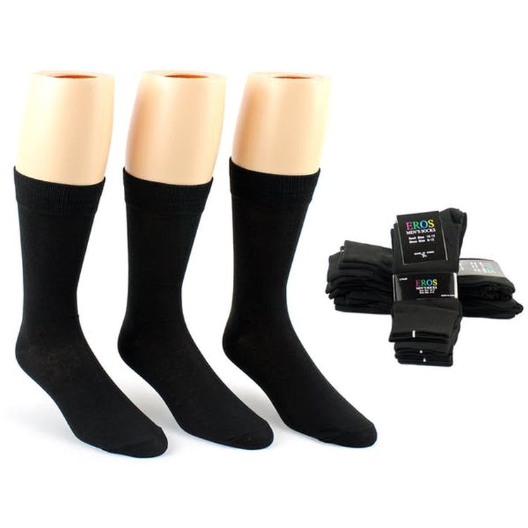 Men's Dress Socks - Black 10-13 3 Pack 2