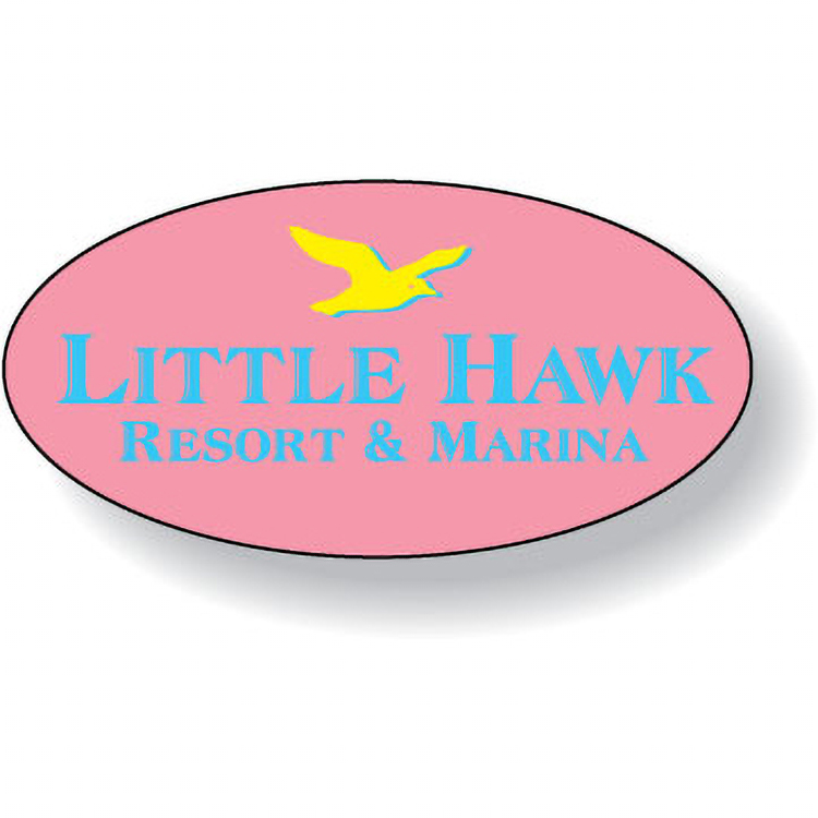 Fluorescent Red Paper Roll Labels Stock Oval (0.875"x1.75")