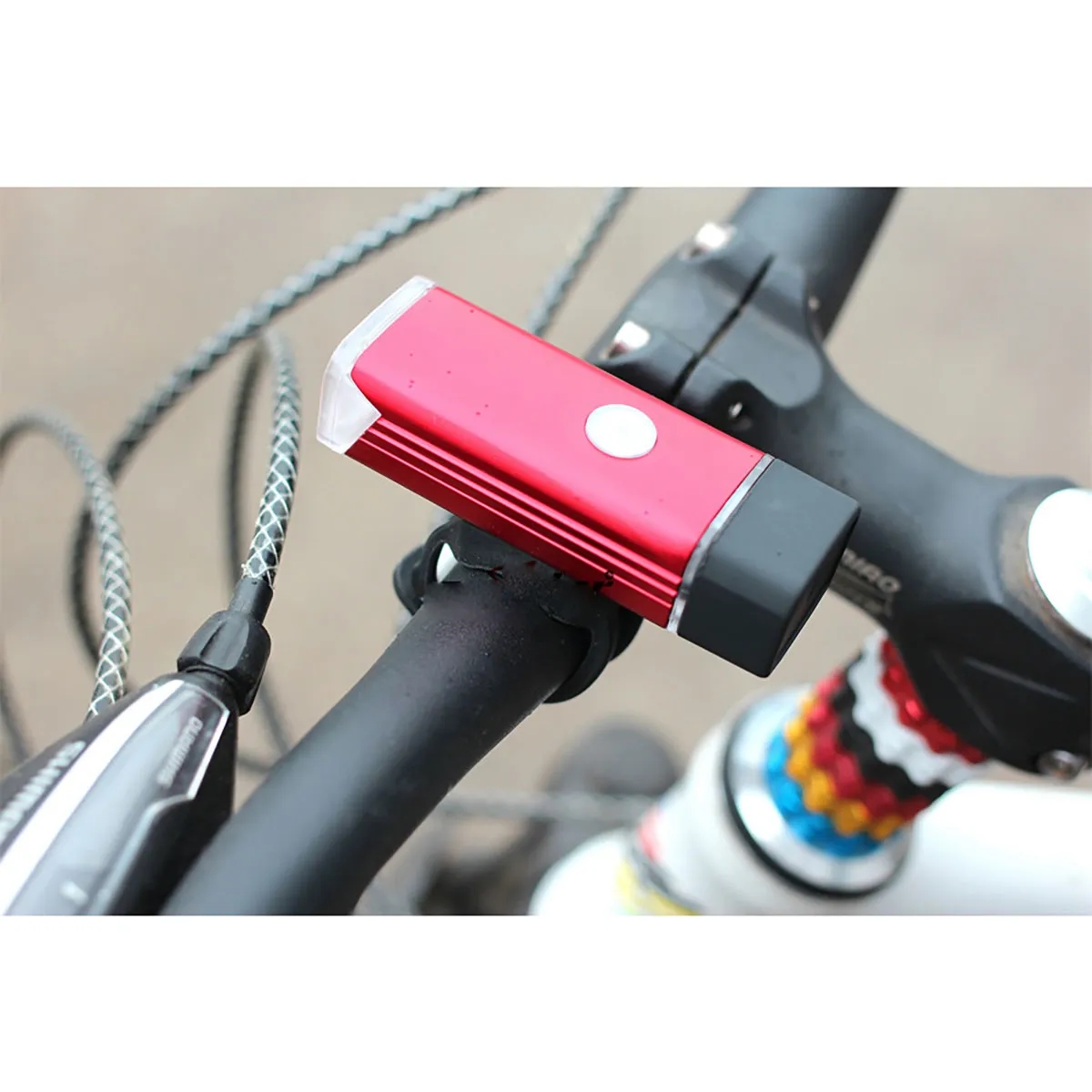 LED Rechargeable Bike Headlight Adjustable Night Light 5