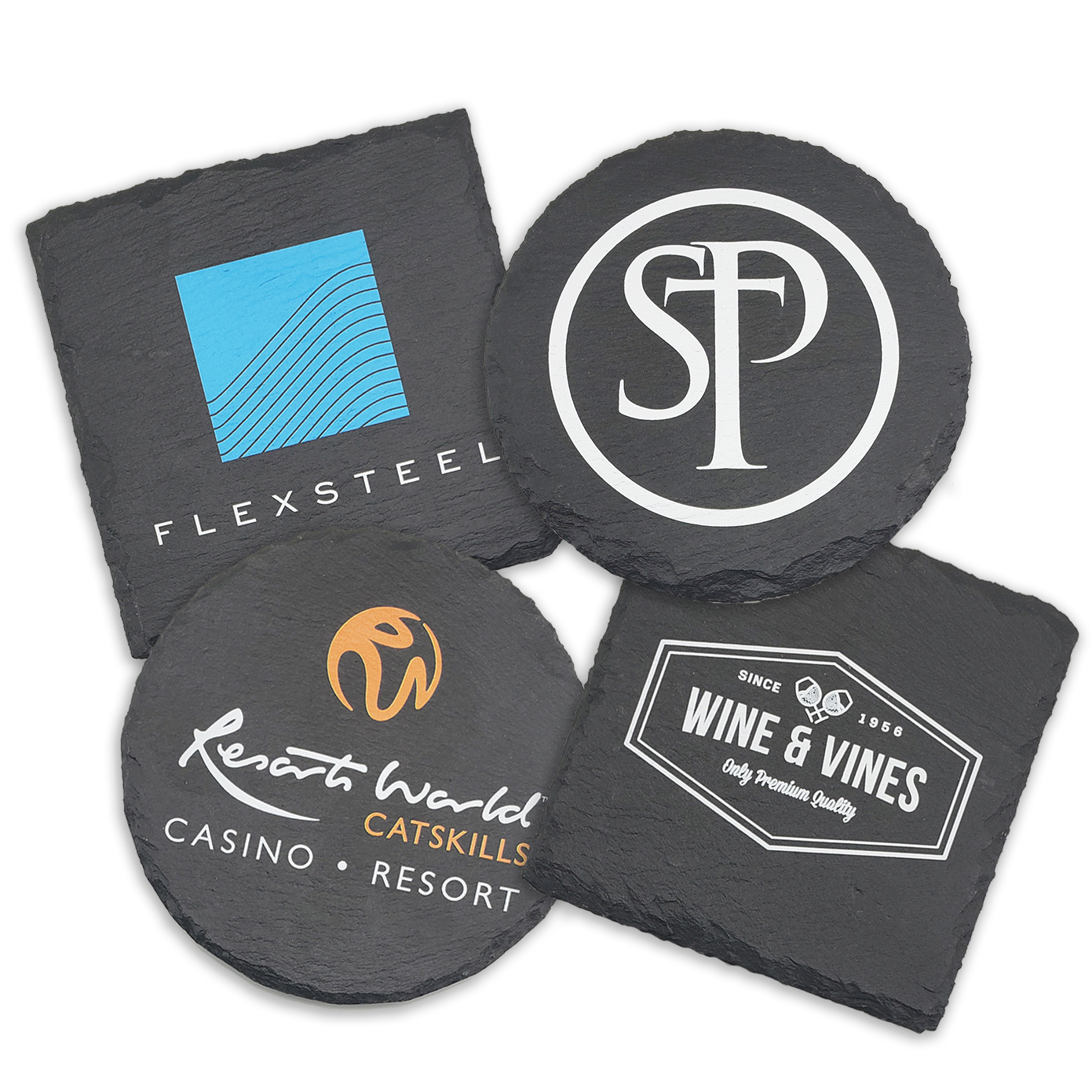 Slate Square Coasters with Full Color Imprint 2