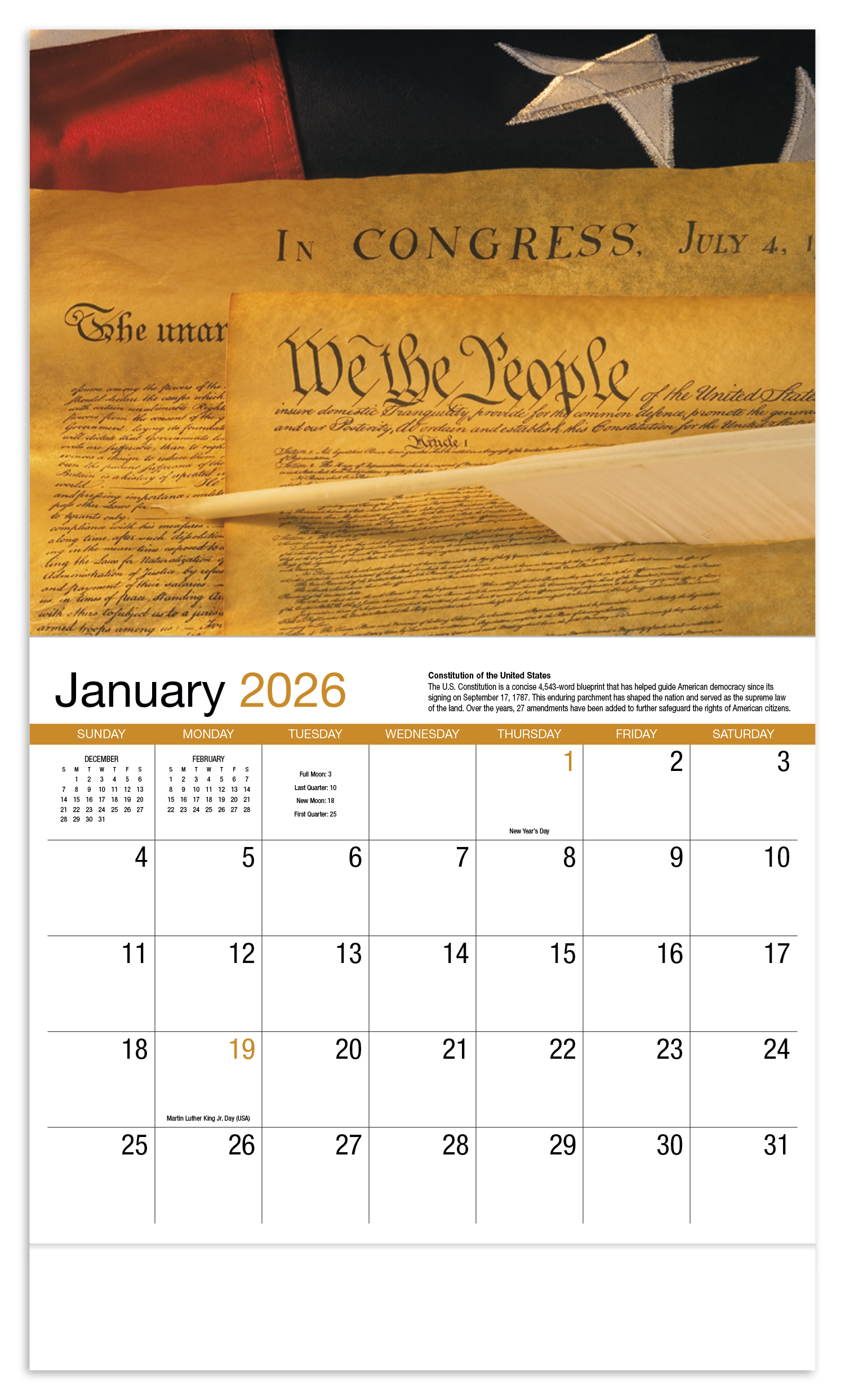 HotLine® Products American History Appointment Calendar - Stapled 22