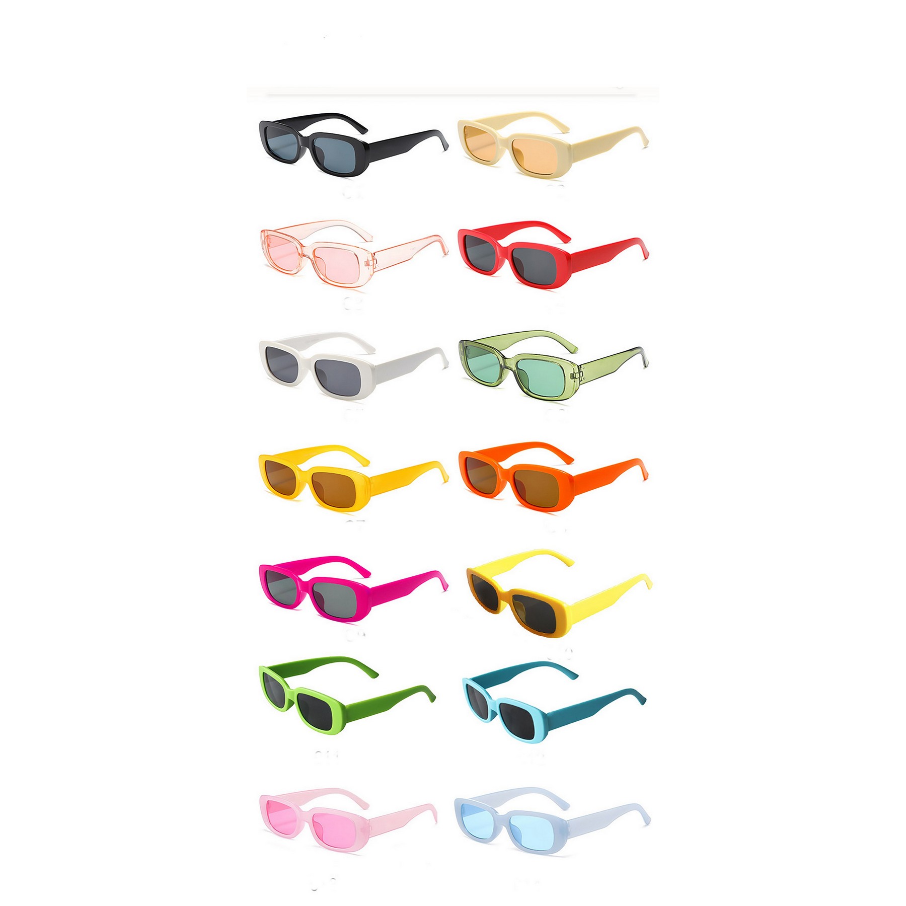 Retro Rectangle Sun Glasses 6
