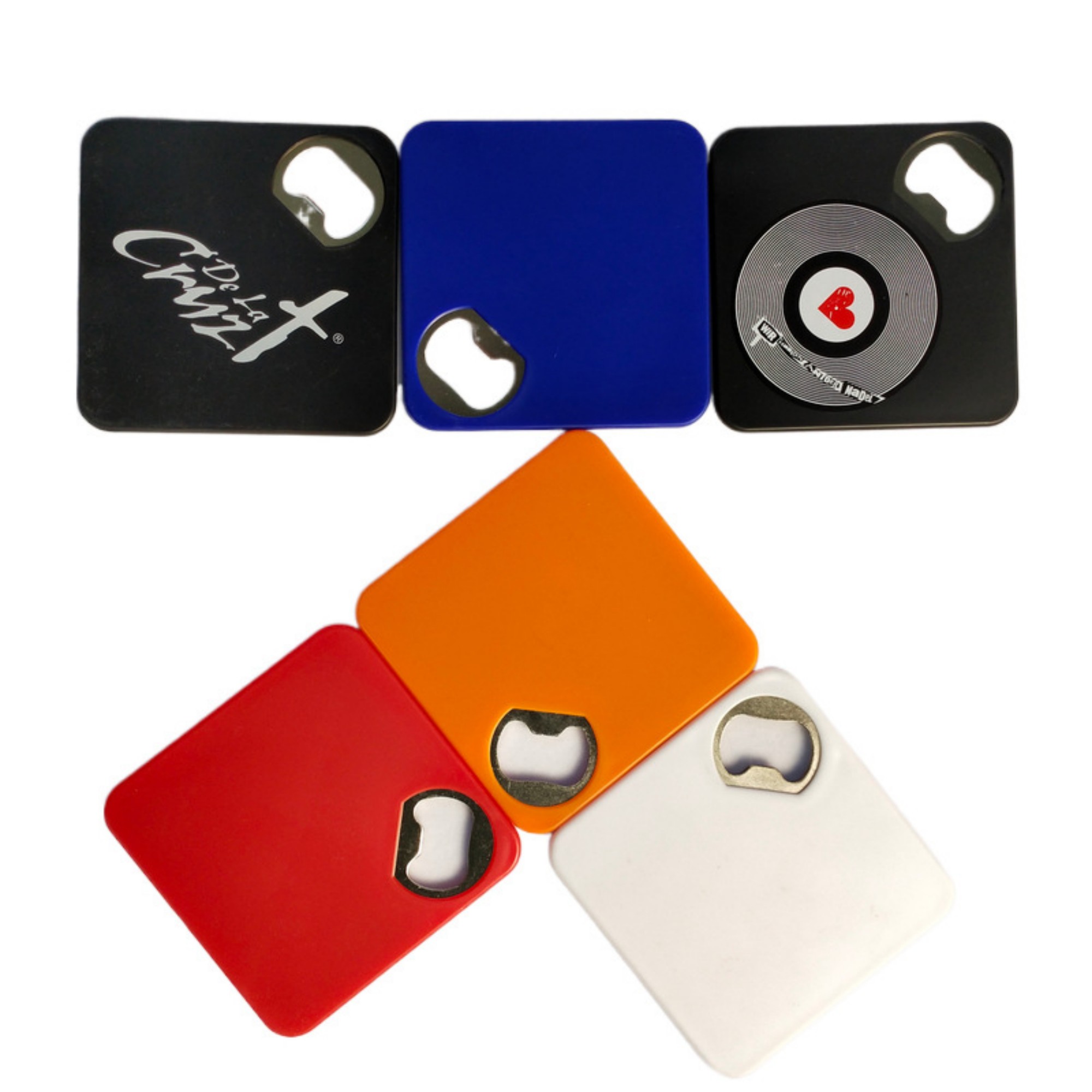 Stainless Steel ABS Personalized Bottle Opener Coaster 3