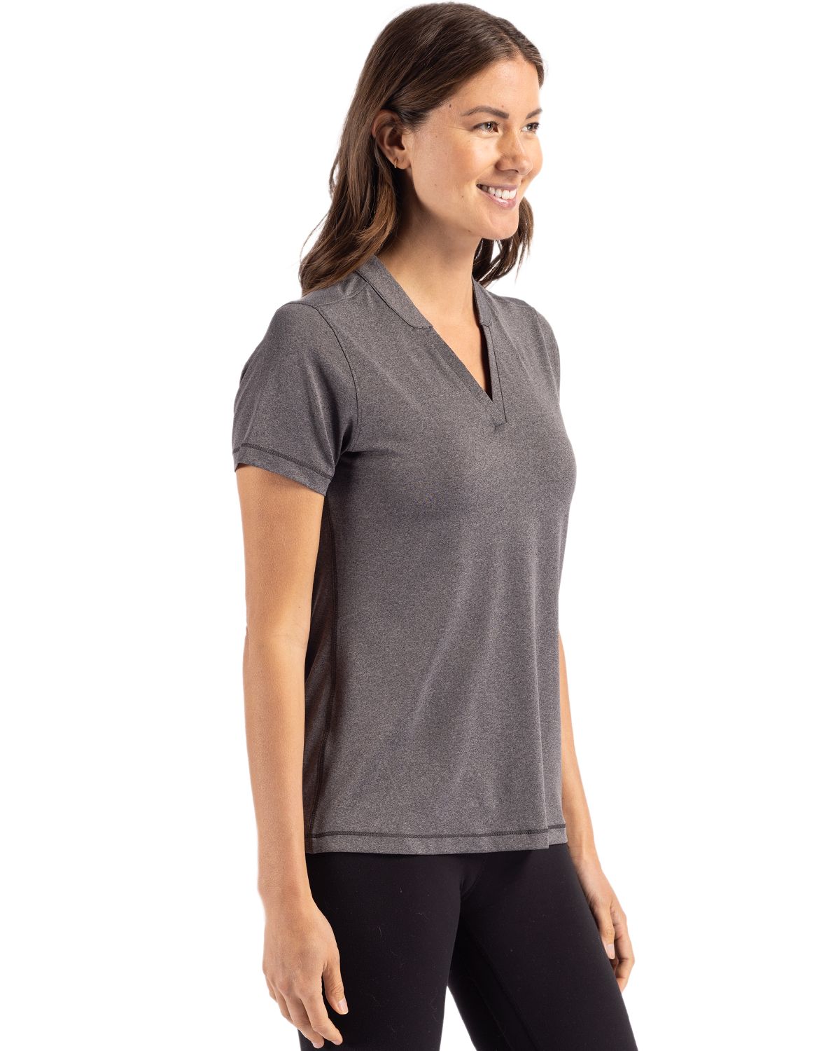 Cutter & Buck Forge Recycled Four-Way Stretch Heathered Womens Blade Top 82