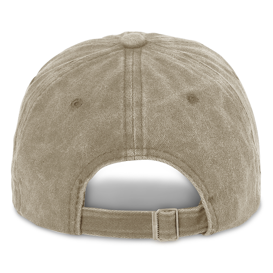 Stock Washed Cotton 6-Panel Baseball Cap w/ D-Ring Metal 2