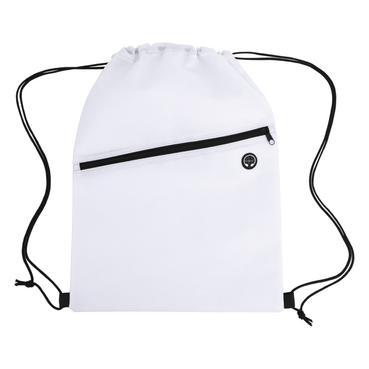Non-Woven Sports Drawstring Bag with Front Zipper 22