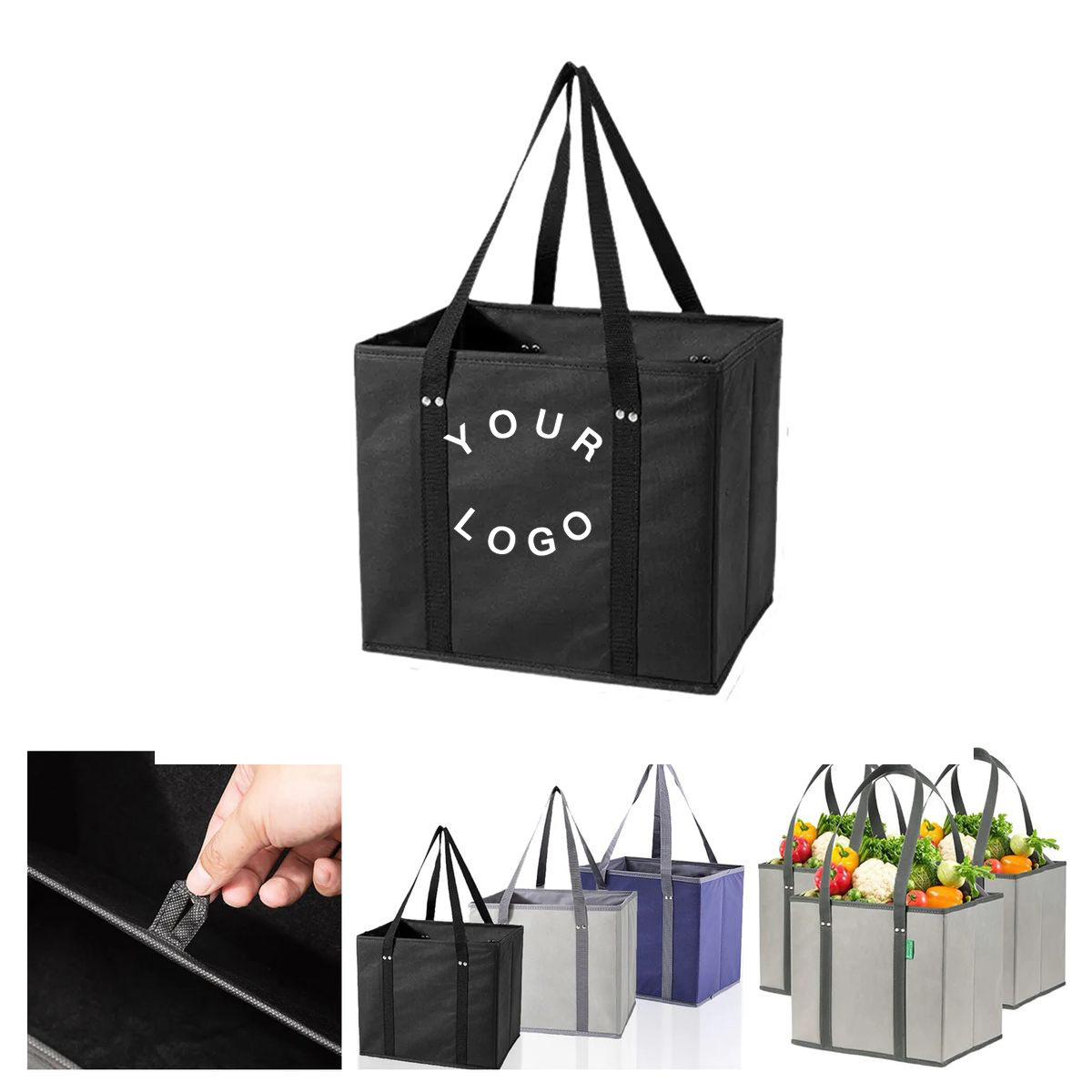 Large Non Woven Grocery Bag With Long Handles 2