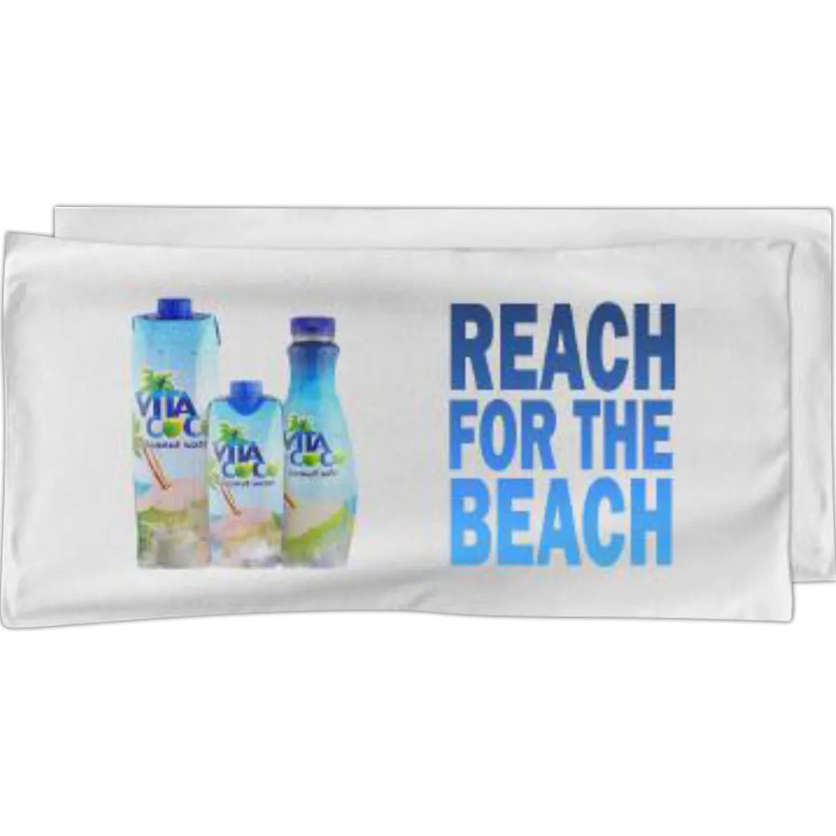 Sublimated Half-Bleed Microfiber Terry Beach Towel, 20x40 1
