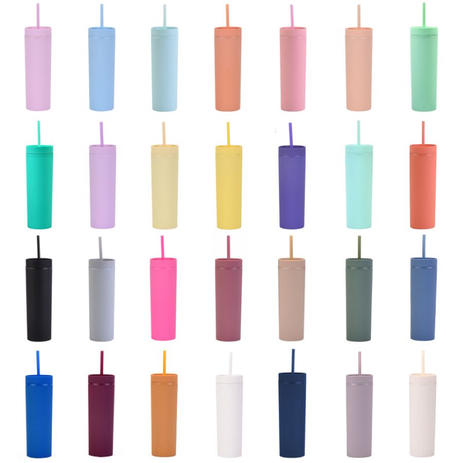 Double Layer Plastic Straight Cup 1