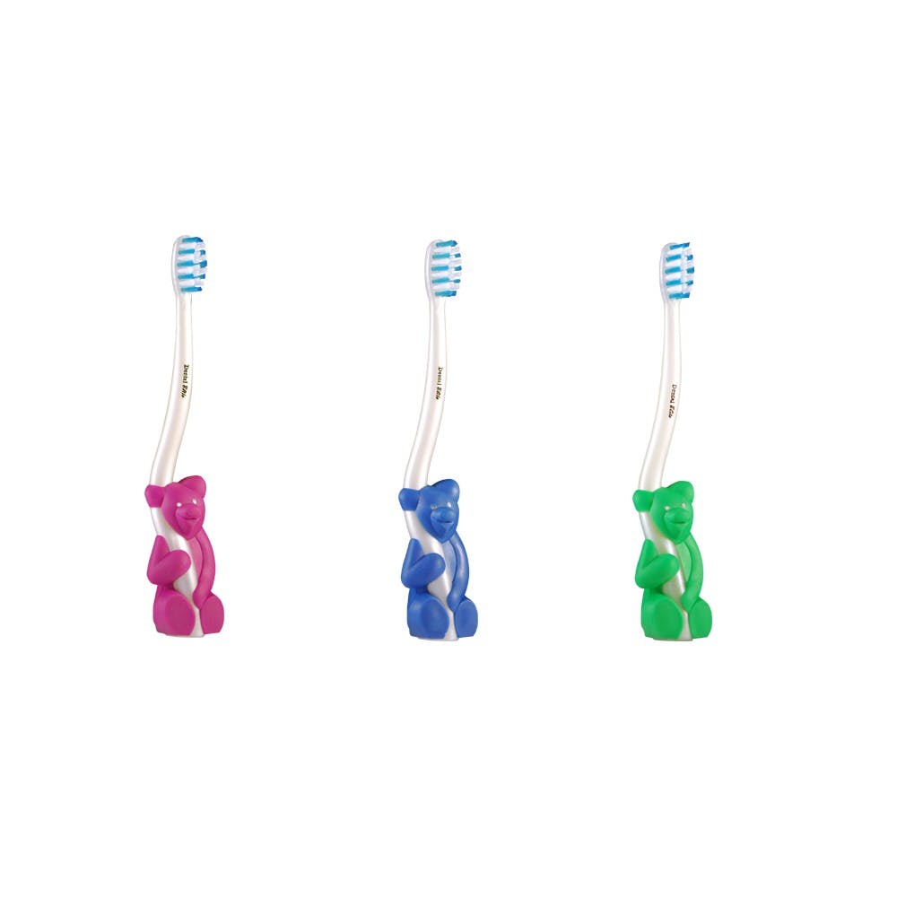 Kids' Bear Toothbrushes - 4 Assorted Colors 30 Tufts 2