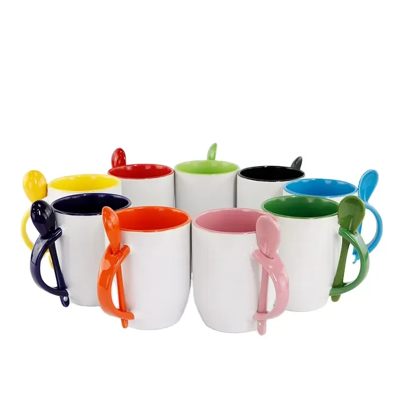 12oz Inner Color Mug With Spoon 4