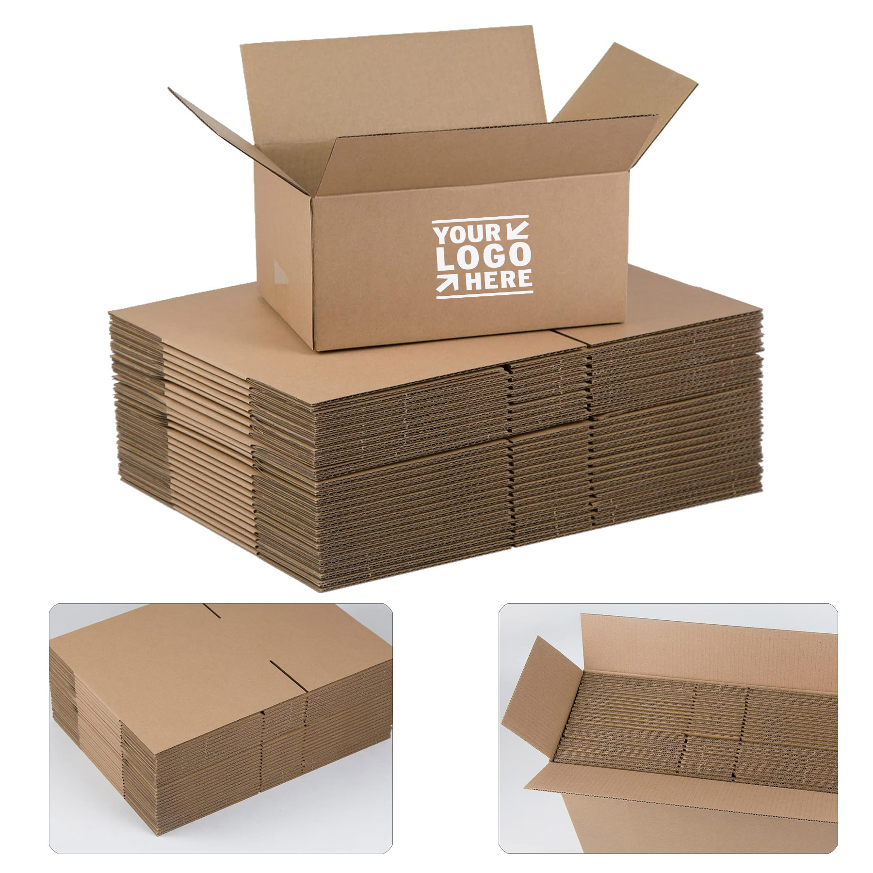 Bussiness 10x7x5 Inches Corrugated Cardboard Crush Resistant Packing Shipping Box