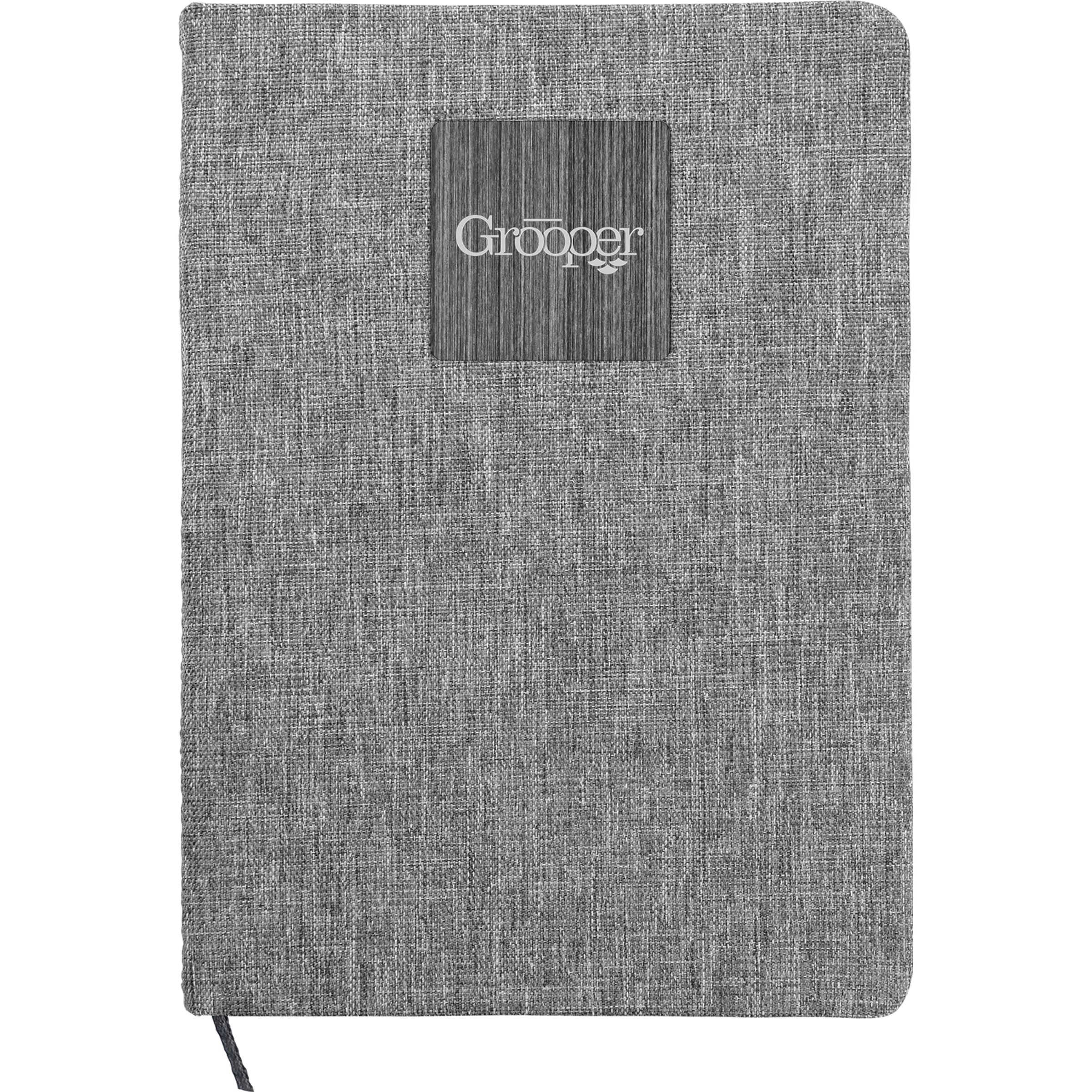Heathered Recycled Notebook with Metal Accent 10