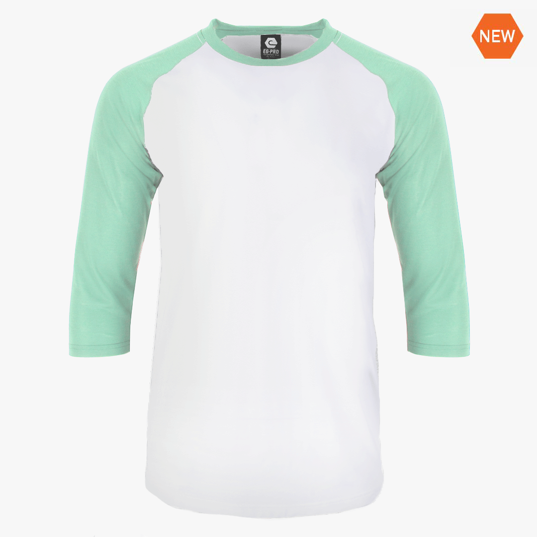 #H215 - Varsity Men's 3/4 Sleeve Baseball Tee White Body 3